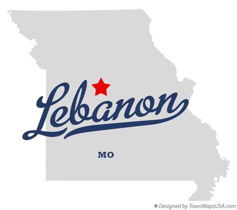 Map Of Lebanon Cooper County Mo Missouri