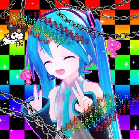 Icon Glitchcore Hatsune Miku Hatsune Miku Miku Anime