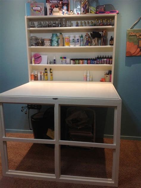 It has lots of storage plus a place to sit (affiliate link: Murphy Craft Table | DIY projects for everyone! … | Craft ...