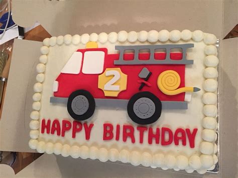 23 Amazing Photo Of Fire Truck Birthday Cake