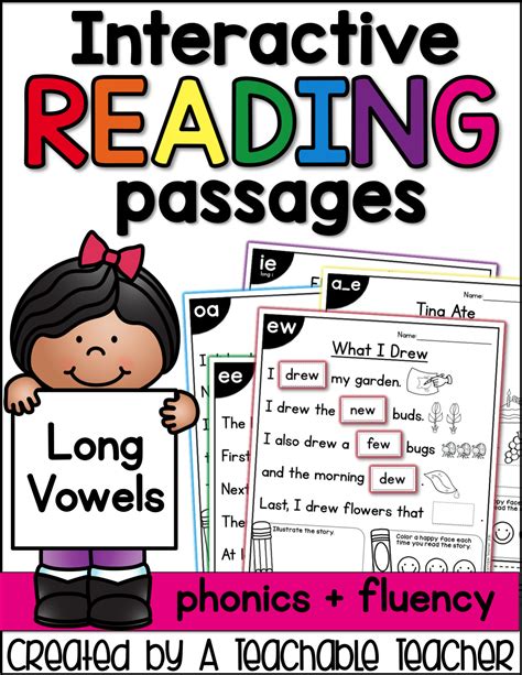 Interactive Reading Passages Long Vowels A Teachable Teacher