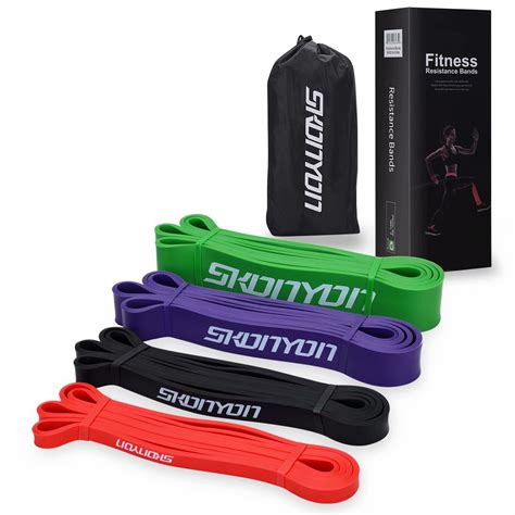 Fitness Resistance Bands Pull Up Assist Bands Set Of 4