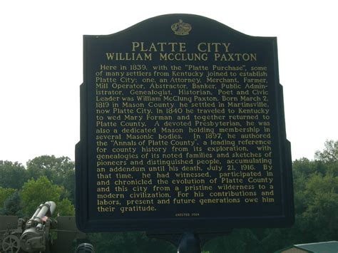Platte City Historic Marker On The Courthouse Lawn In Plat Flickr