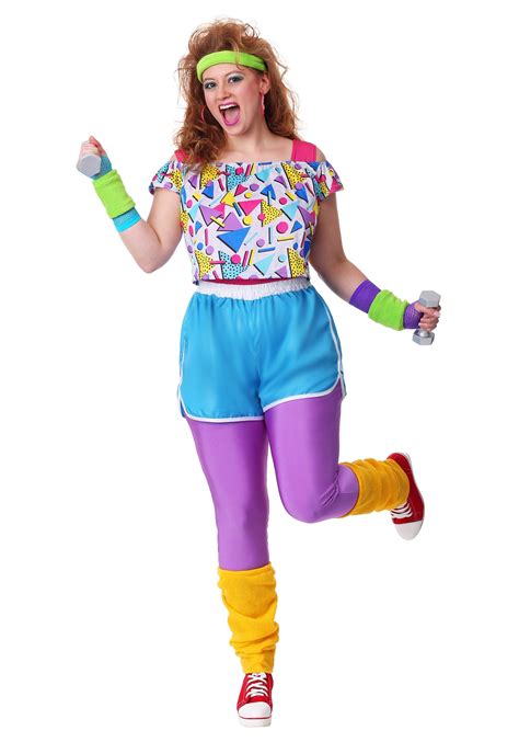 Toddler Girls Work It Out 80s Costume