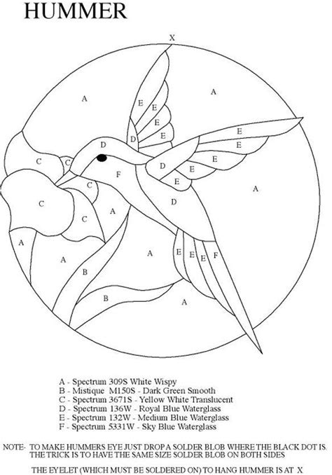 Free Printable Stained Glass Hummingbird Patterns Printable Templates