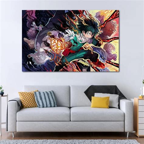 Anime Boku No Hero Academia Izuku Midoriya Katsuki Living Room