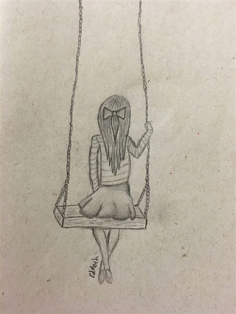 Just Some Lonely Girl Swinging Around Desenhos