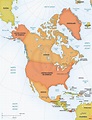 Vector map continent North America ~ Graphics ~ Creative Market