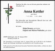 Traueranzeigen von Anna Kettler | noz Trauerportal