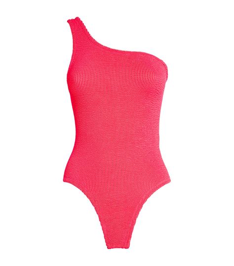 Womens Hunza G Pink One Shoulder Nancy Swimsuit Harrods Uk