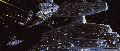The Empire Strikes Back Millennium Falcon Being Pursued By Star