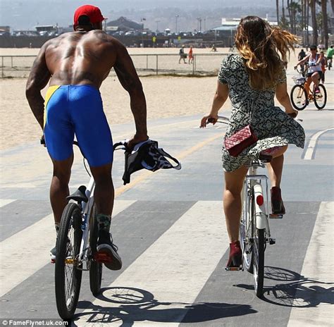 Kelly Brook Flashes Underwear On Bike Ride With Fiance David Mcintosh