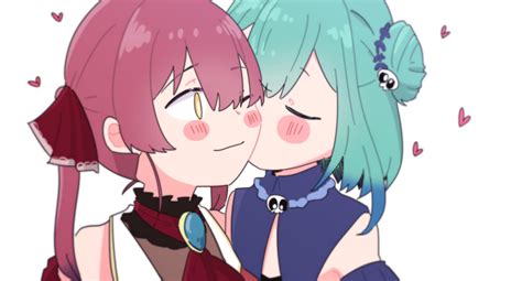 Safebooru 2girls Blush Stickers Closed Eyes Closed Mouth Commentary Request Eyebrows Visible