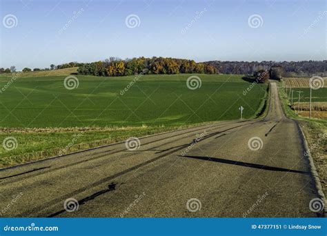 Country Road Stock Image Image Of Blue Forest America 47377151