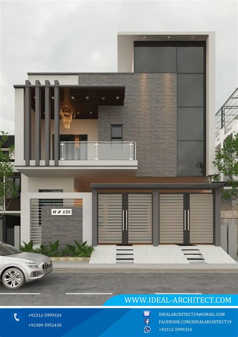 5 Marla House Front Design Ideal Architect