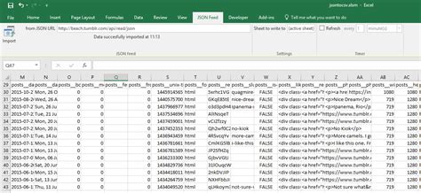 Convert excel to json : Excel Add In: JSON to Excel
