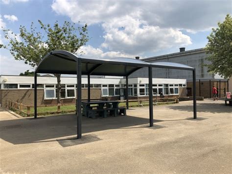Tensile Canopy Shelters Protect School Pupils Langley Design Street