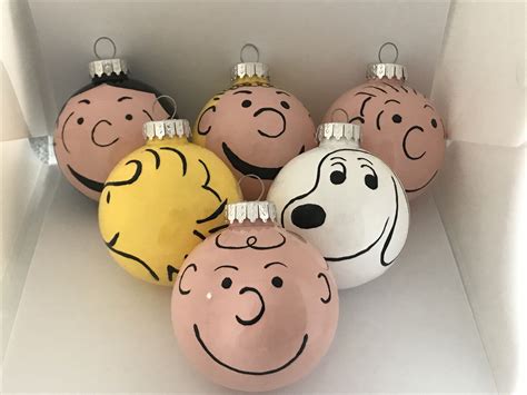 Peanuts Gang Ornaments Full Set Charlie Brown Sally Etsy Charlie
