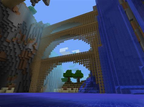 W2 Minecraft Pe Triple Decker Wooden Bridge Decoraciones Minecraft