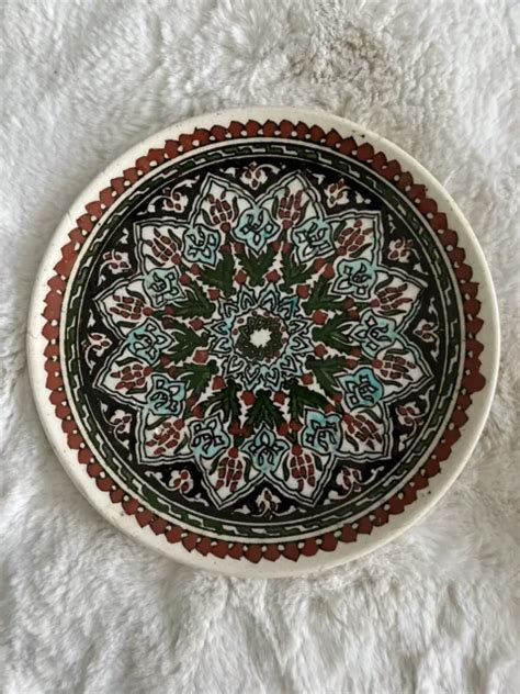 Antique Iznik Plate Dish Ottoman Islamic Kutahya Turkish Mid S