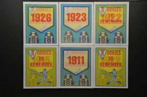 1989 Score Rookies To Remember Hologram Cards Babe Ruth Other 6