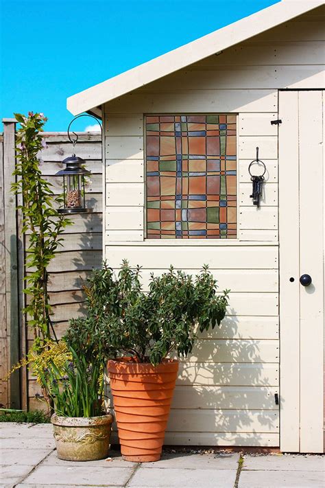 Barcelona Self Adhesive Window Film Cottage Outdoor Garden Shed