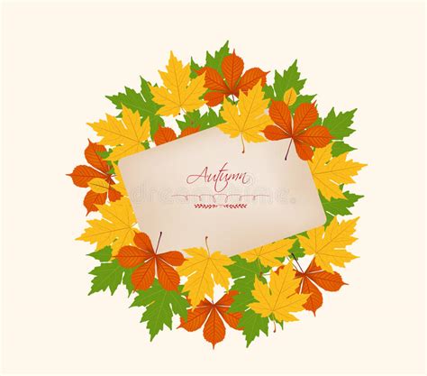 Autumn Background With Leaves Back To School Stock Illustration