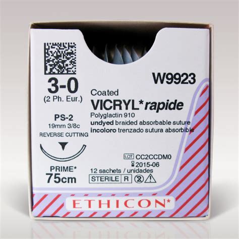 Suture Vicryl Rapide 50 10mm 12s W9915 Online Medical Supplies