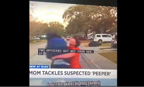 mom tackles peeping tom looking through 15 year old daughter s window video