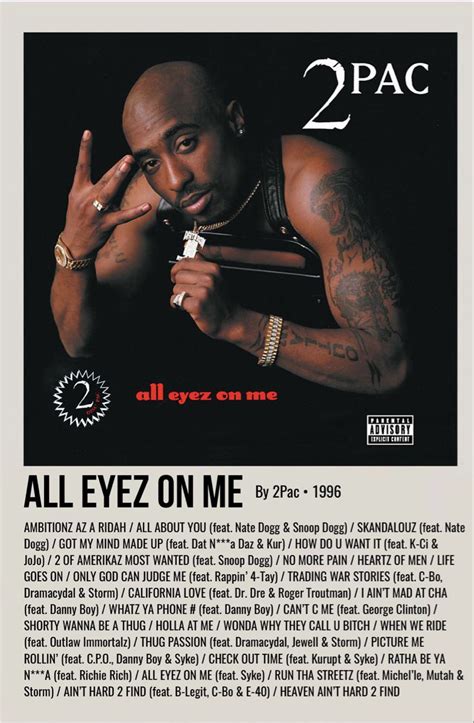 All Eyez On Me Tupac Poster Music Poster Design Music Poster Ideas