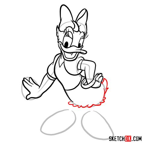 How To Draw Daisy Duck Sketchok Easy Drawing Guides