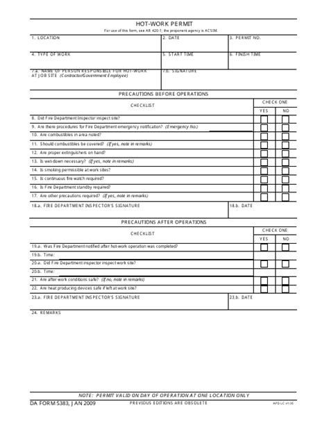 Da Form 5383 Fillable Printable Forms Free Online