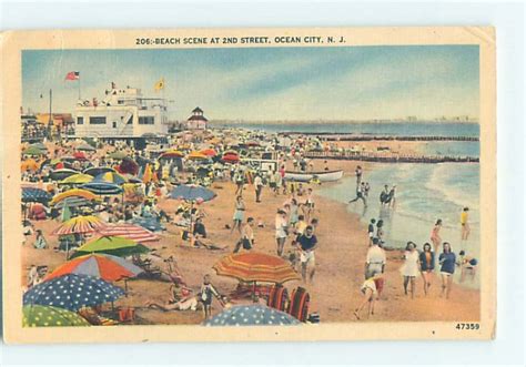 Linen Beach Scene Ocean City New Jersey Nj Ae9550 United States New