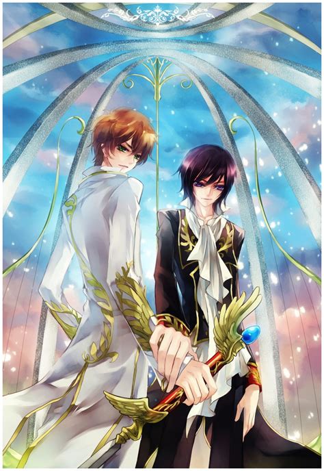 Lelouch Vi Britannia And Kururugi Suzaku Code Geass Drawn By Zuowen