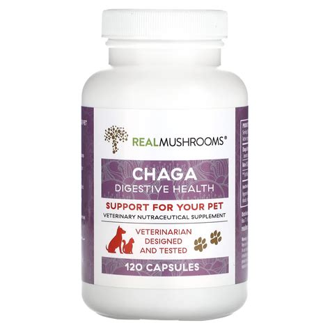 Real Mushrooms Chaga Support For Your Pet 120 Capsules