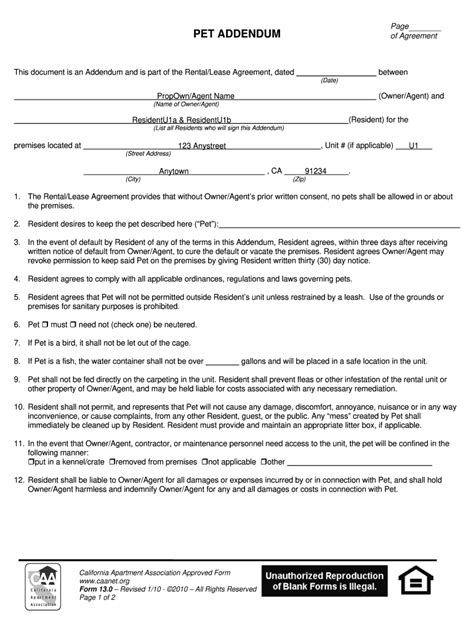 Learn how your comment data is processed. Pet Addendum - Fill Out and Sign Printable PDF Template ...