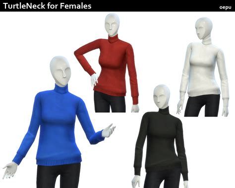 Oepu Sims 4 Oepusims I Love Turtlenecks I Wear Them All