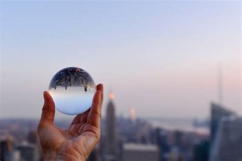 New York Through The Glass Ball By Reginebaeker
