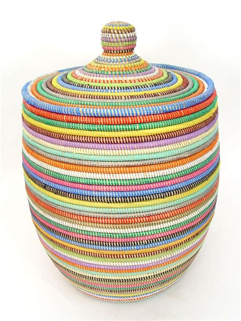 Senegal Woven Basket Medium Multicolor 9000 This Fabulously Fun