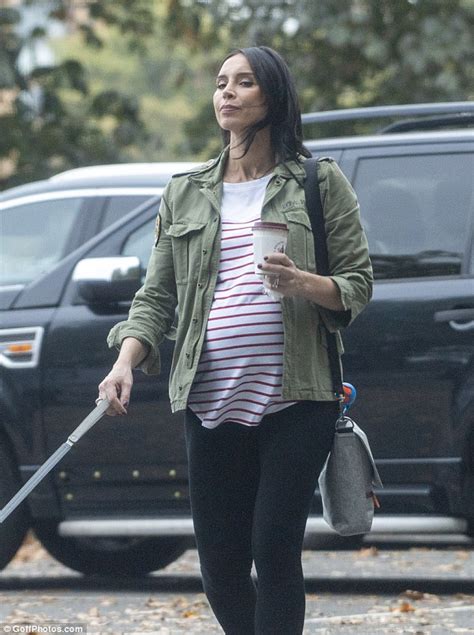 Christine Lampard Showcases Her Baby Bump In Breton Striped Top As She