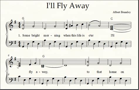 Ill Fly Away Chords Lyrics And Sheet Music