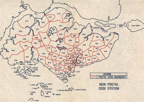 Singapore 4 Digit Postal Code System Singapore Ang Mo Kio Districts