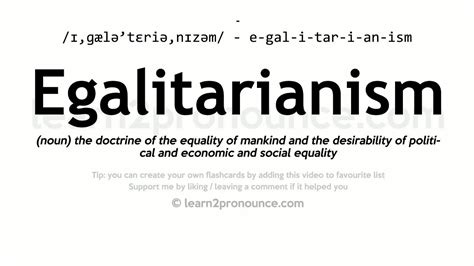 Pronunciation Of Egalitarianism Definition Of Egalitarianism Youtube