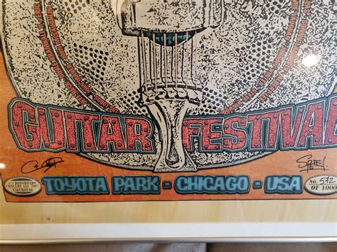 Framed 2007 Crossroads Guitar Festival Poster Eric Clapton John Mayer B