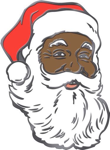 Download Santa Transparent Black Black Santa Claus Illustration Png