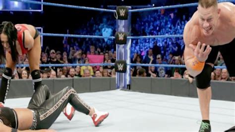 John Cena And Nikki Bella Do A Double Five Knuckle Shuffle On Wwe
