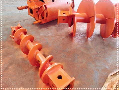 Rotary Rig Clay And Soil Drilling Auger With Round Shank Chisels