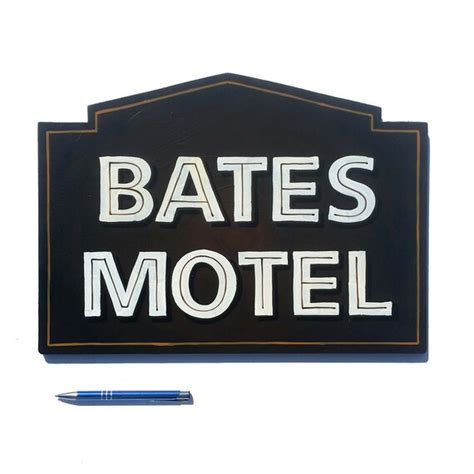 Psycho Bates Motel Hand Painted Sign