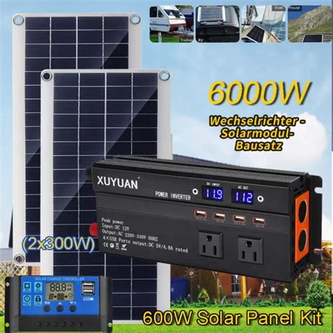 Solarpanel 4000w Solaranlage Komplettpaket Photovoltaik Balkonkraftwerk