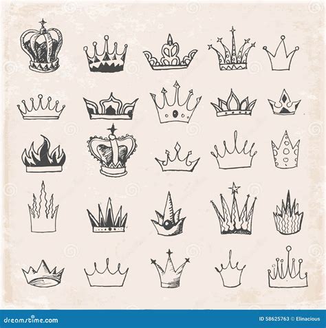 Crowns Collection Crown In Different Styles Crowns Isolated On